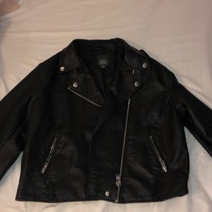black leather jacket target